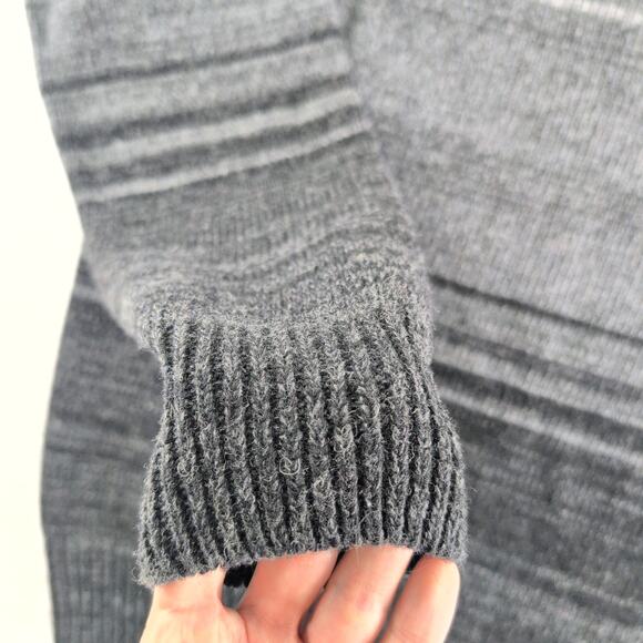 Trisline Shawl Collar Made In Italy WoolBlend Sweater Men's Medium Pullover Grey - Picture 8 of 8